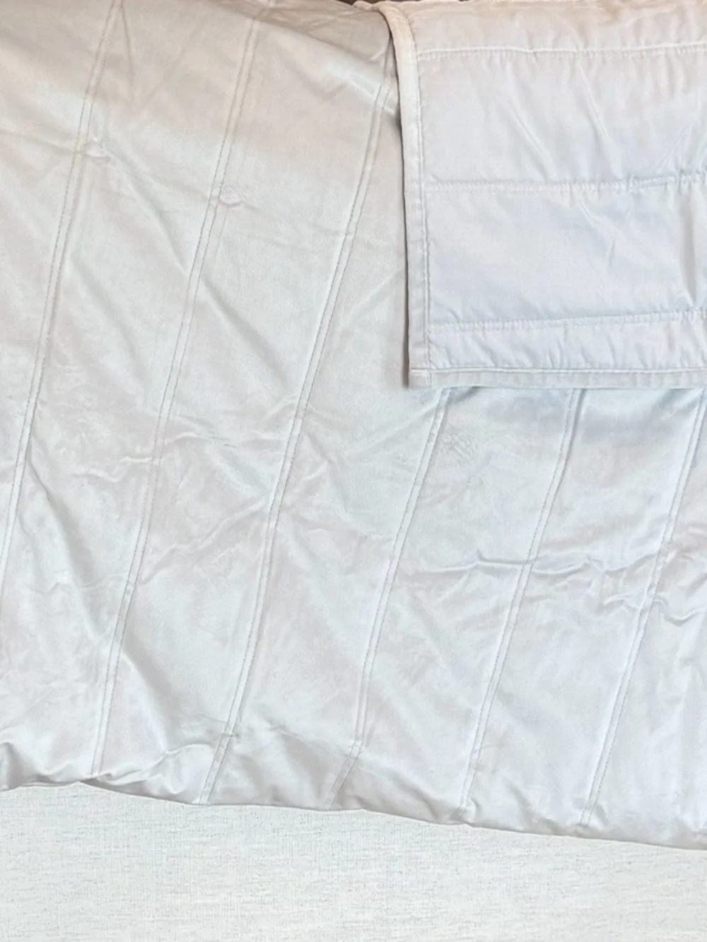 Tahari Home Silver Grey Velvet Channel Queen Coverlet Blanket